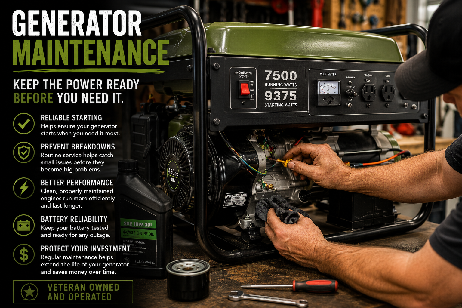 Generator Maintenance for Peace of Mind